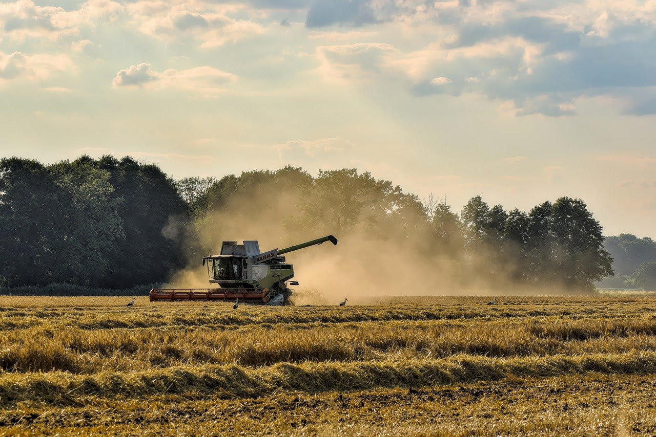 máquina agrícola, colheitadeira, tecnologia. Foto: Pixabay